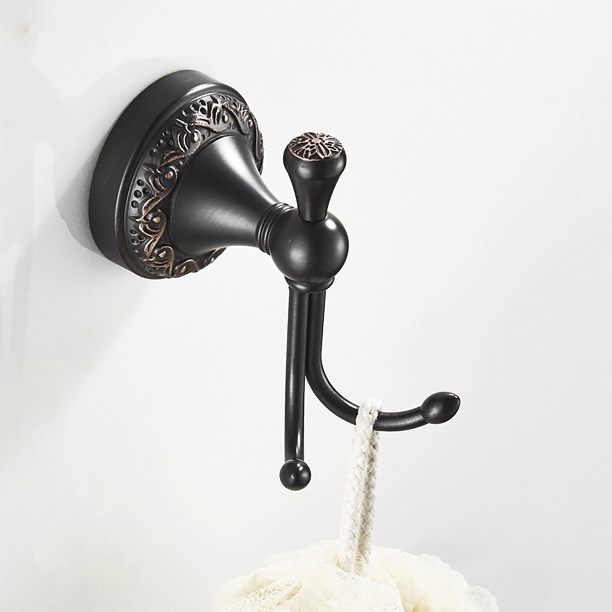 götäzer Wandhaken Wandmontierte doppelte Handtuchhaken, Messing-Bademantel-Kleiderhaken, (1-St), Robust und stabil,schöne Dekoration,geeignet für Bad, Küche,Wohnzimmer