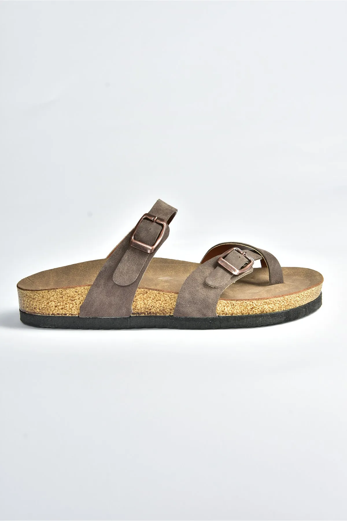 Fox Shoes  Braune Wildleder-Flip-Flops für Damen K777613402