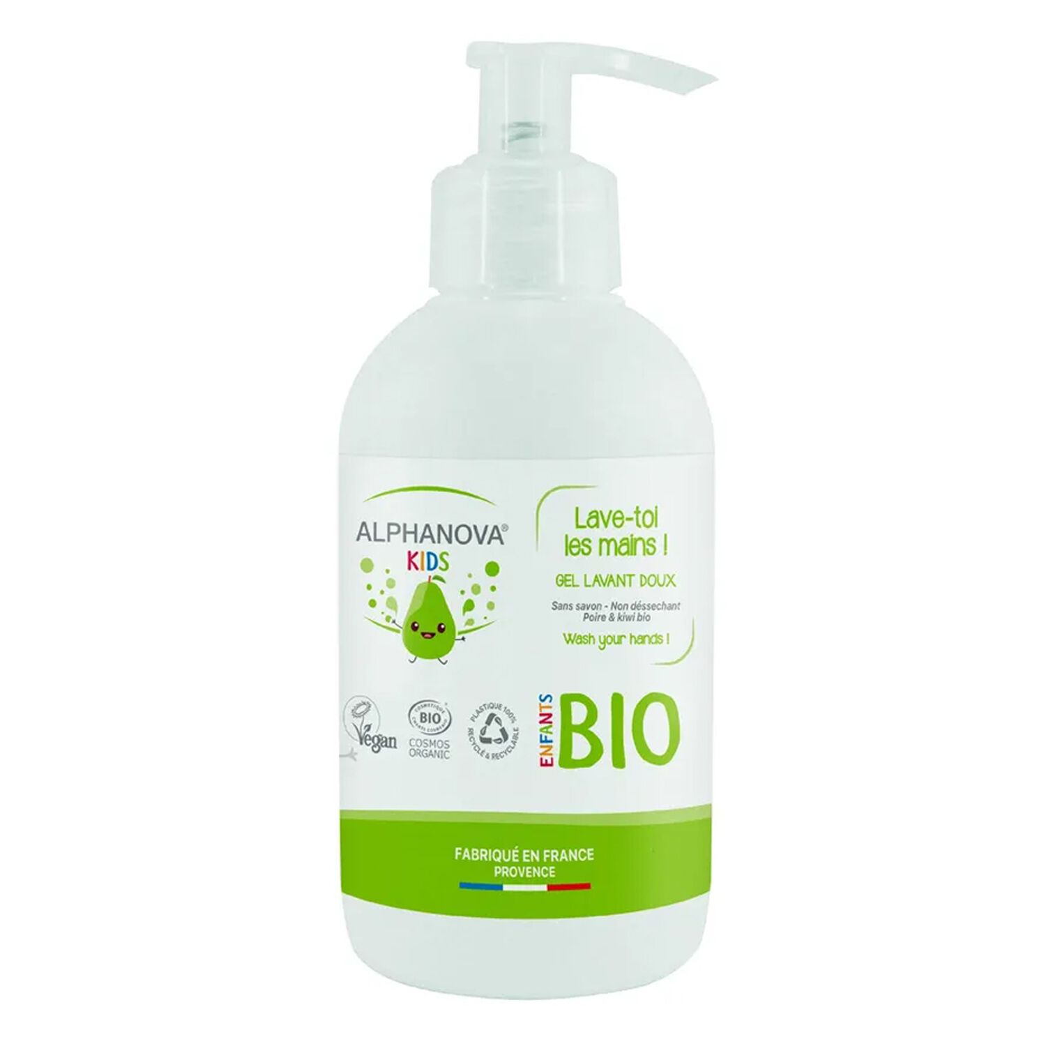 Alphanova Lave-Toi les Mains ! Alphanova Kids ® Gel Lavant Mains Bio à la Poire 250 ml