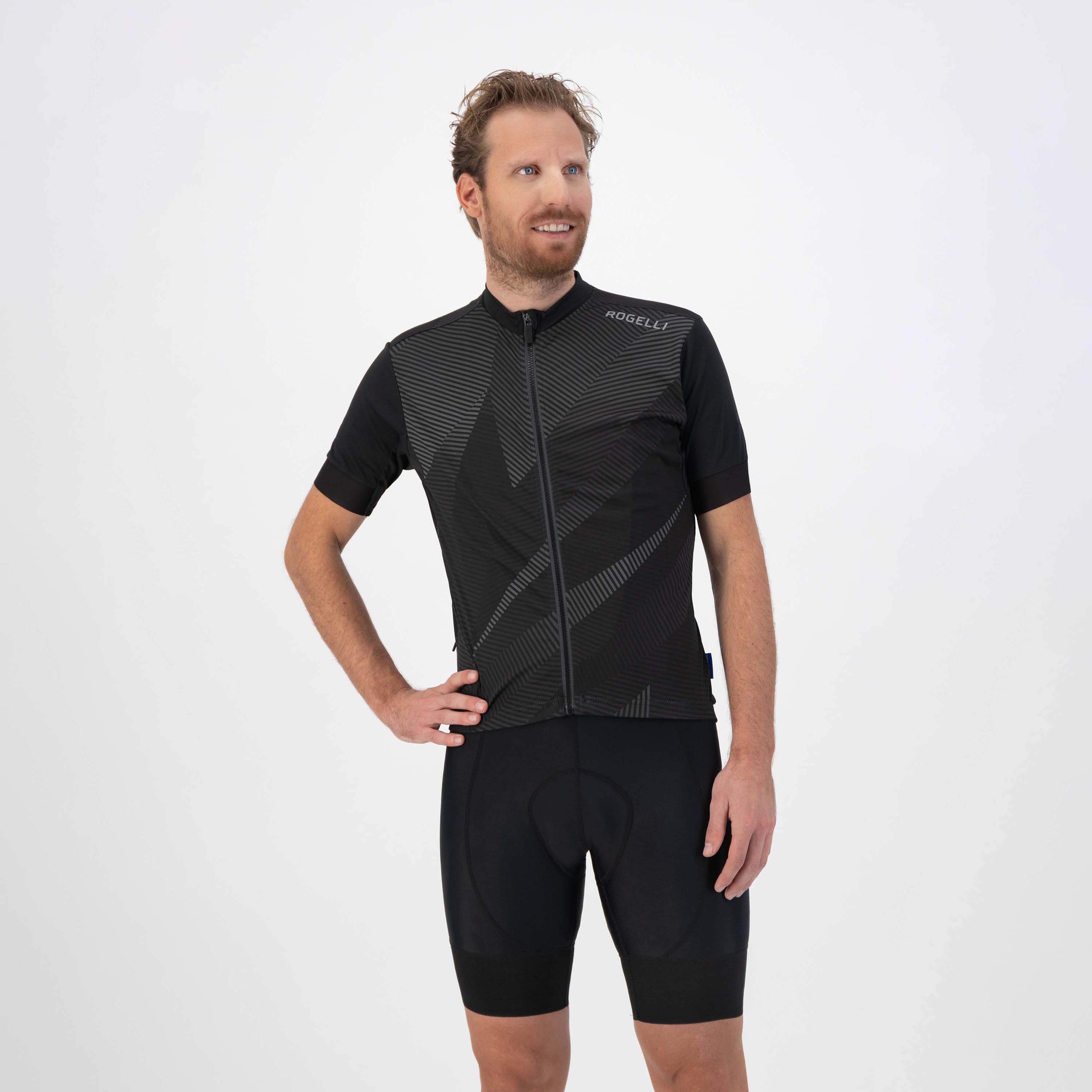 Rogelli Dusk Schwarz Herren Radtrikot Kurzarm