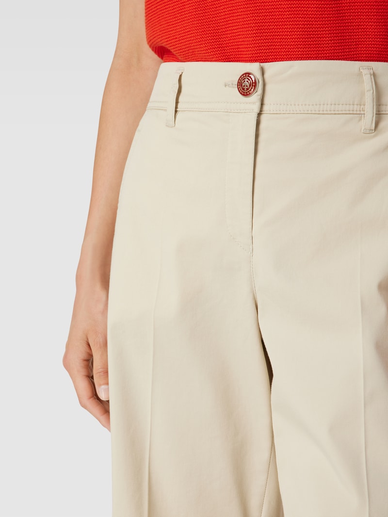 Bermudas mit Bügelfalten Modell 'VERA' in kitt