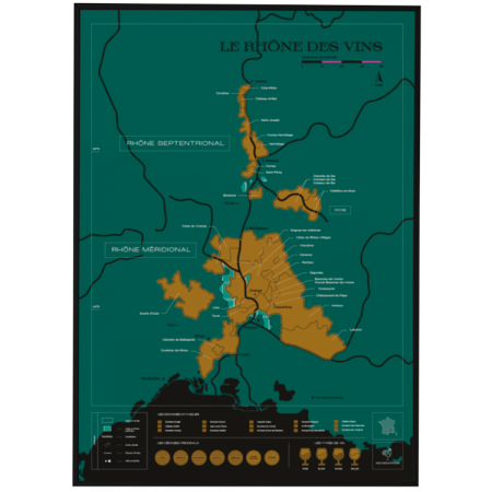 LE RHONE DES VINS - CARTE A GRATTER