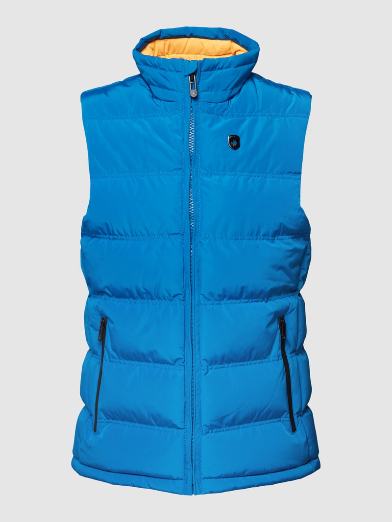 Steppweste mit Label-Applikation Modell 'SNOWDOME VEST' in royalblau