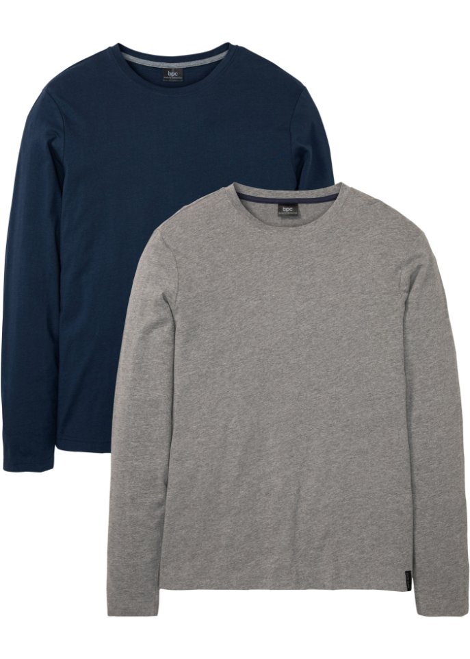 Langarmshirt mit Komfortschnitt (2er Pack)