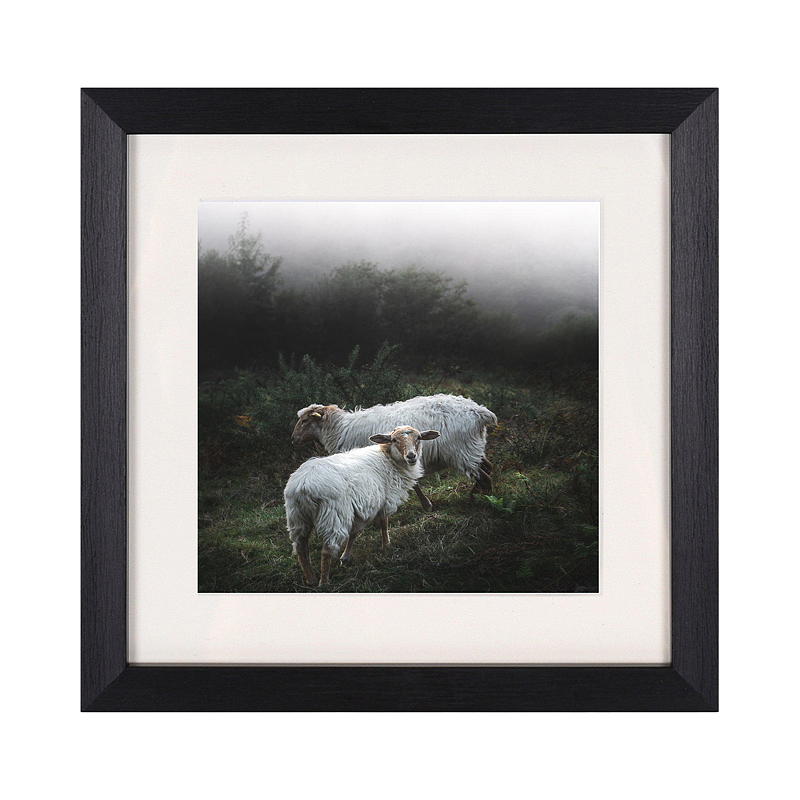 Ramme Cube m/passepartout 20 x 20 cm, sort