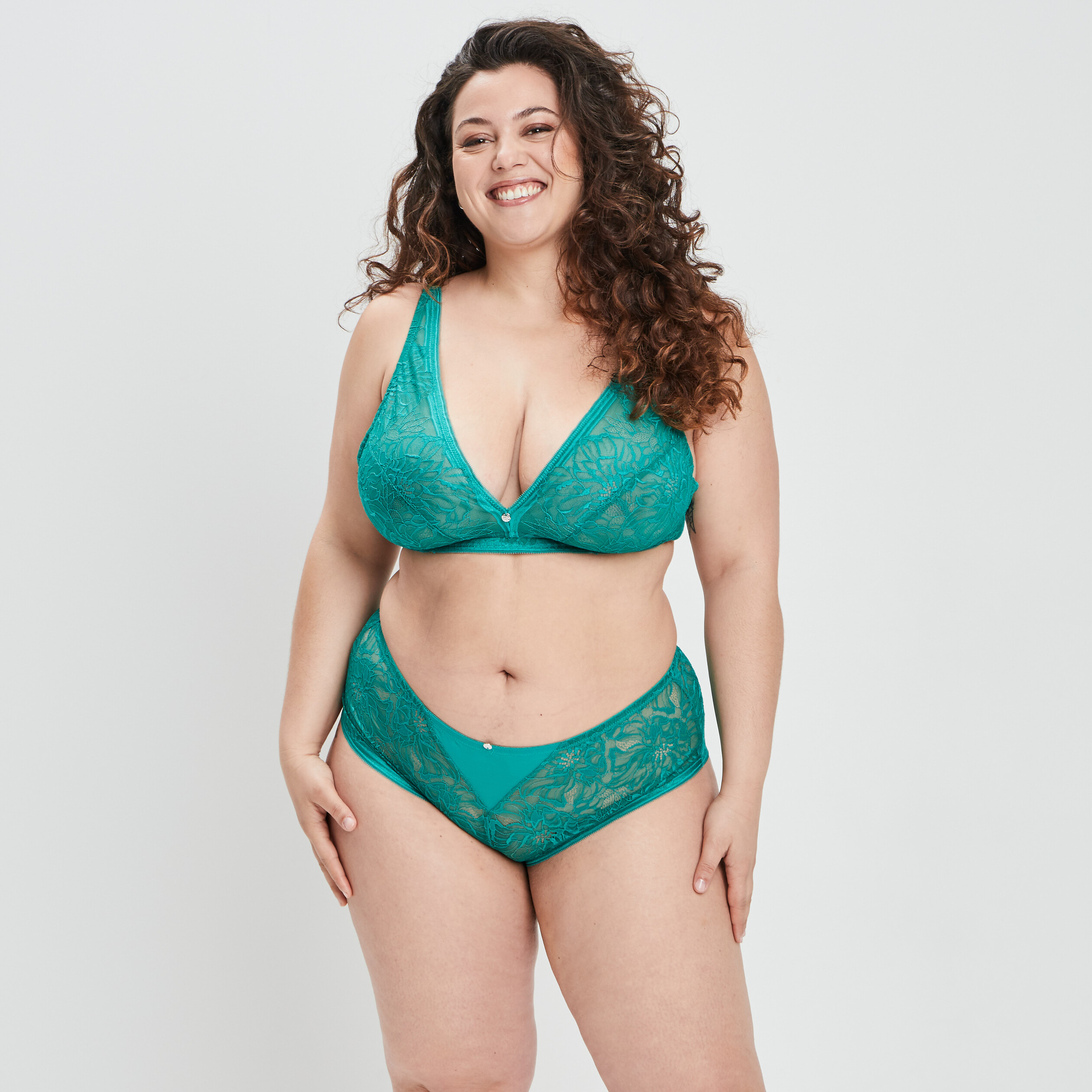 Soutien-gorge triangle vert femme grande taille | La Halle