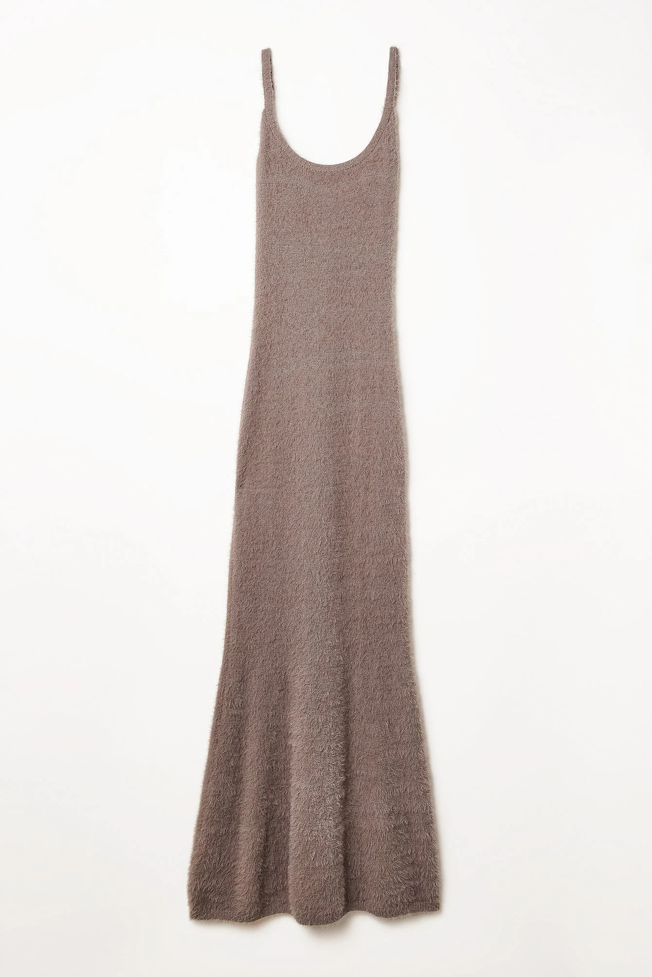 A-Linien-Midikleid aus flauschigem Strick