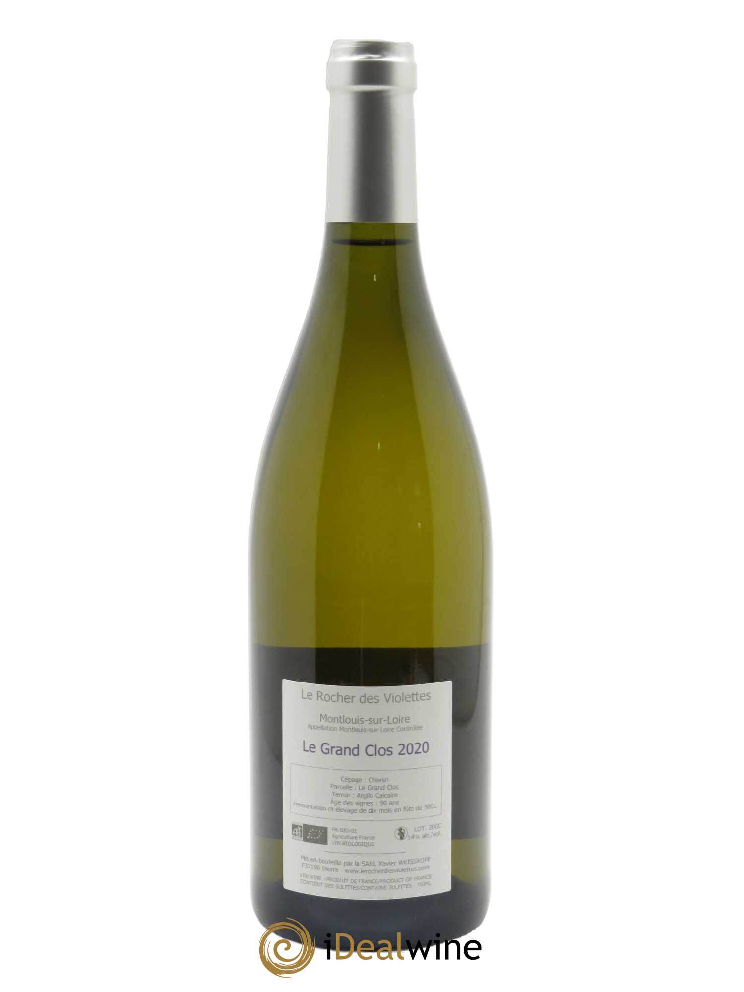 Montlouis-sur-Loire Le Grand Clos (anciennement La Négrette) Le Rocher des Violettes  2020 - Lot de 1 Bouteille