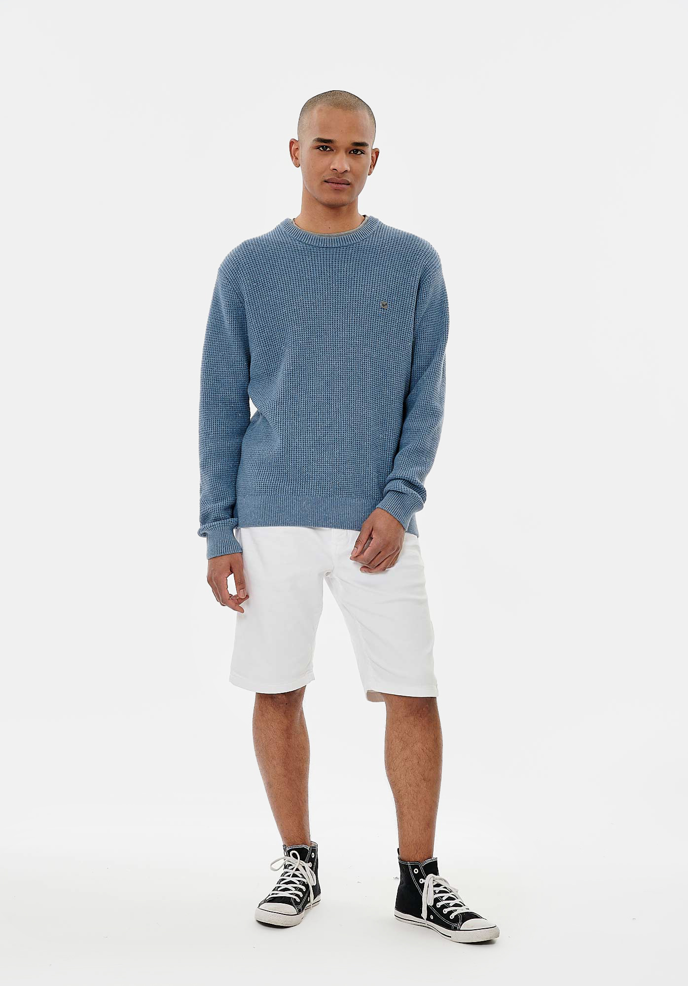 NEO    Pull bleu Homme en laine