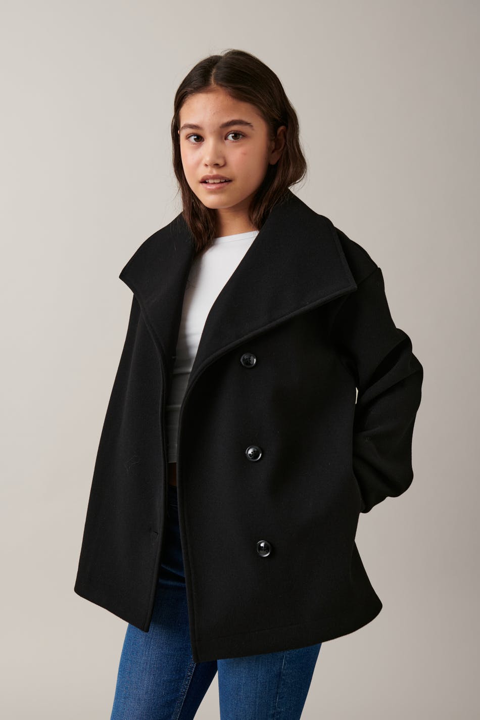 Y short felt jacket