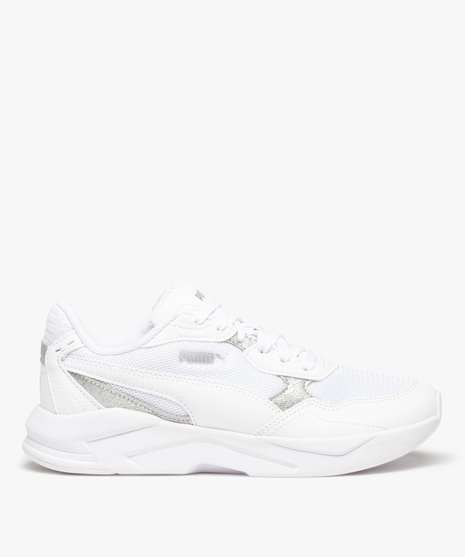Baskets femme running à détails métallisés – Puma XRay... blanc | GEMO