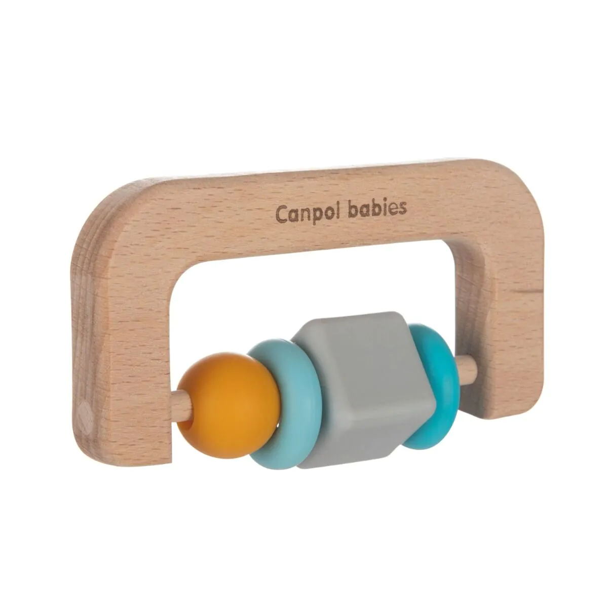 Ξύλινο-σιλικονούχο οδοντοφυΐας Canpol Babies για μωρά