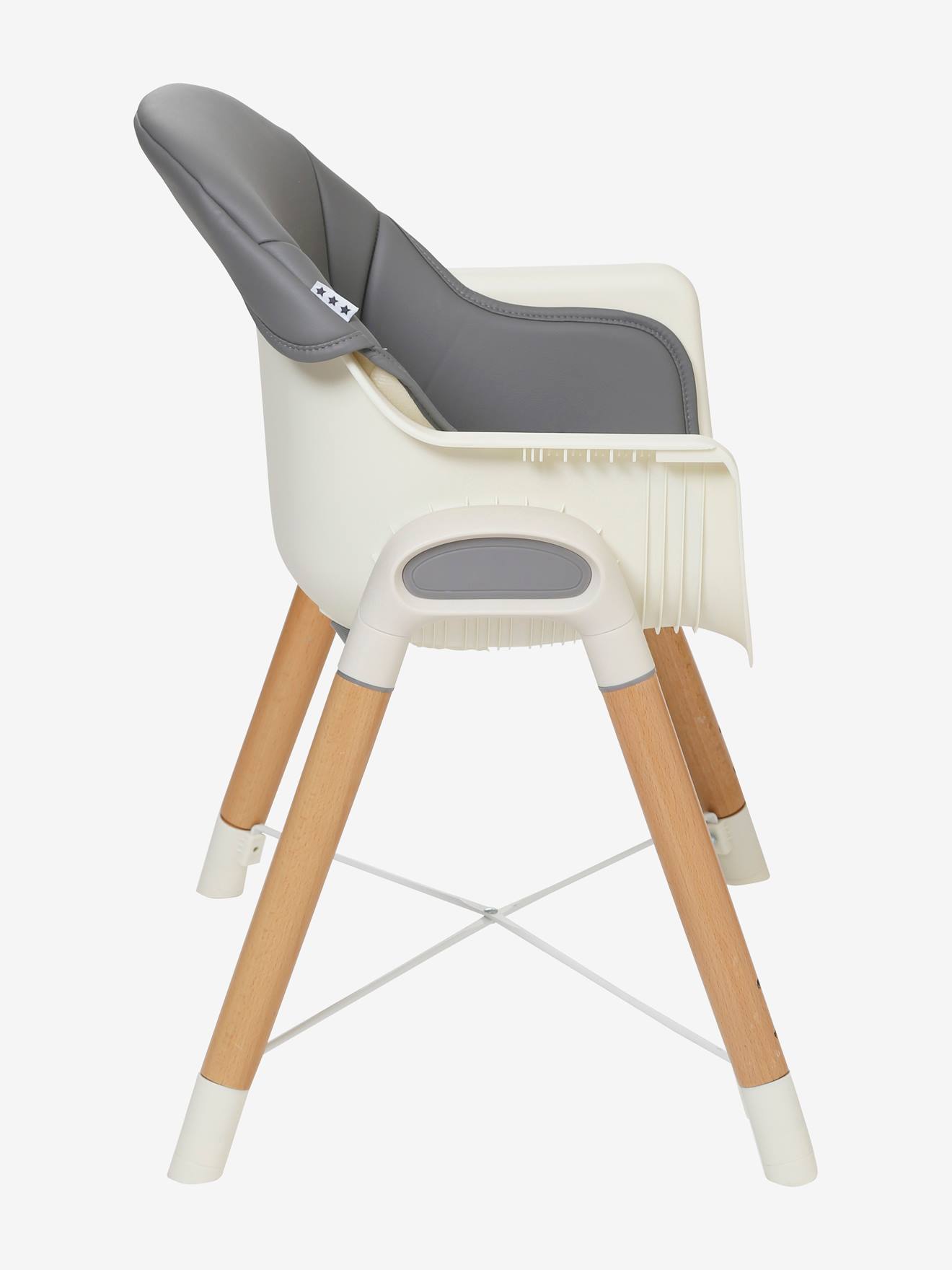 Vertbaudet Mitwachsender Baby Hochstuhl HIGH & LOW - grau