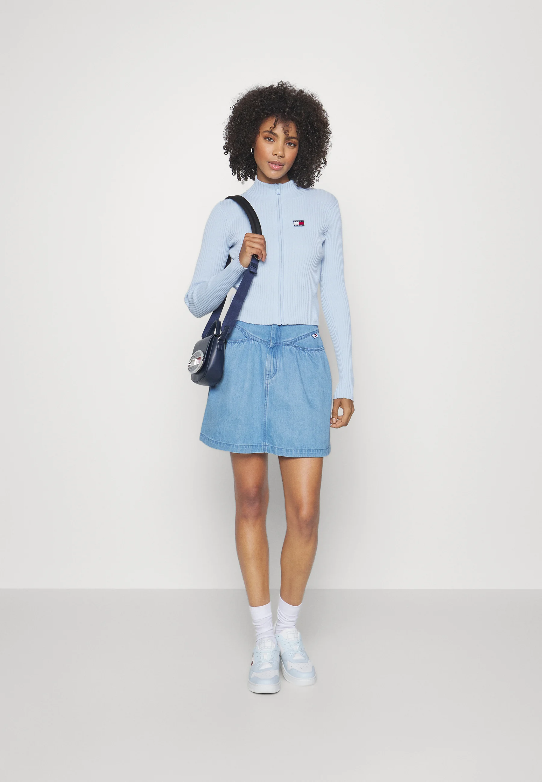 Tommy Jeans CHAMBRAY MINI SKIRT - Falda campana