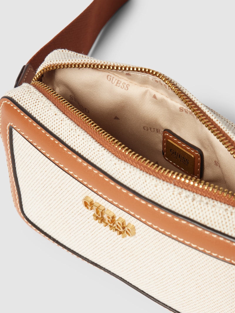 Crossbody Bag mit Label-Details Modell 'JOVIE' in cognac