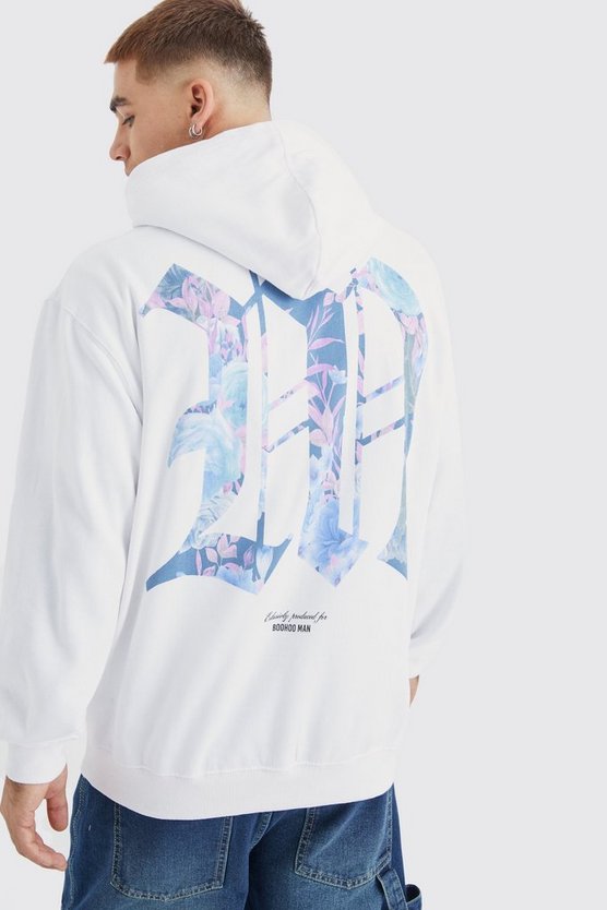 Floraler Oversize Hoodie mit Print