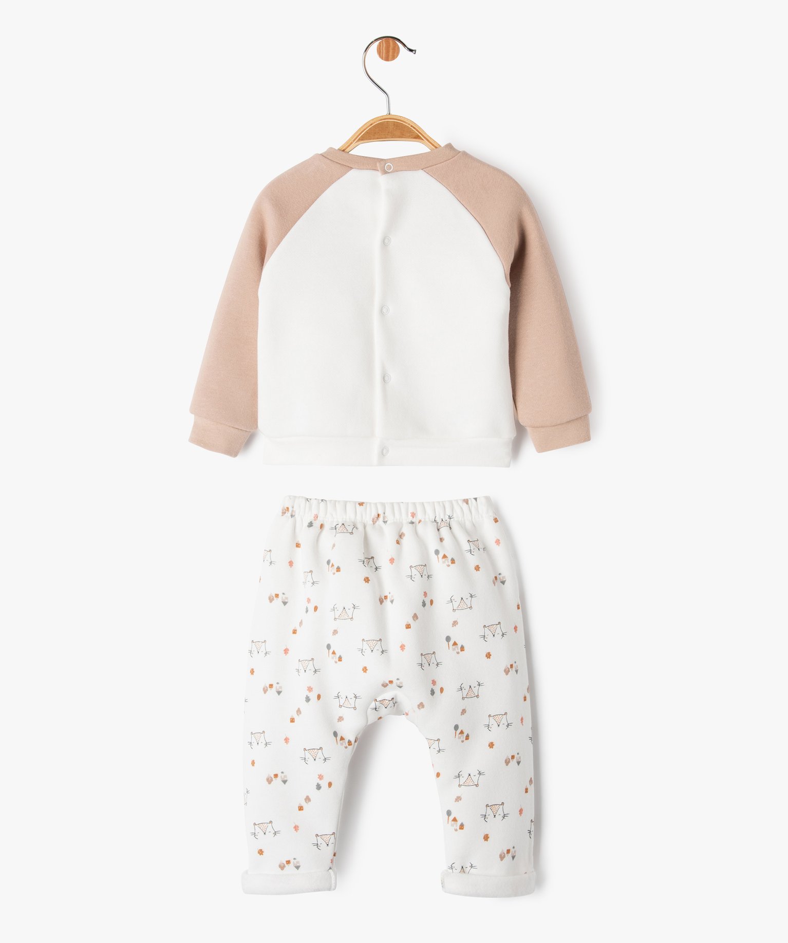 Ensemble chaud 2 pièces bébé - Petit Béguin ecru | GEMO