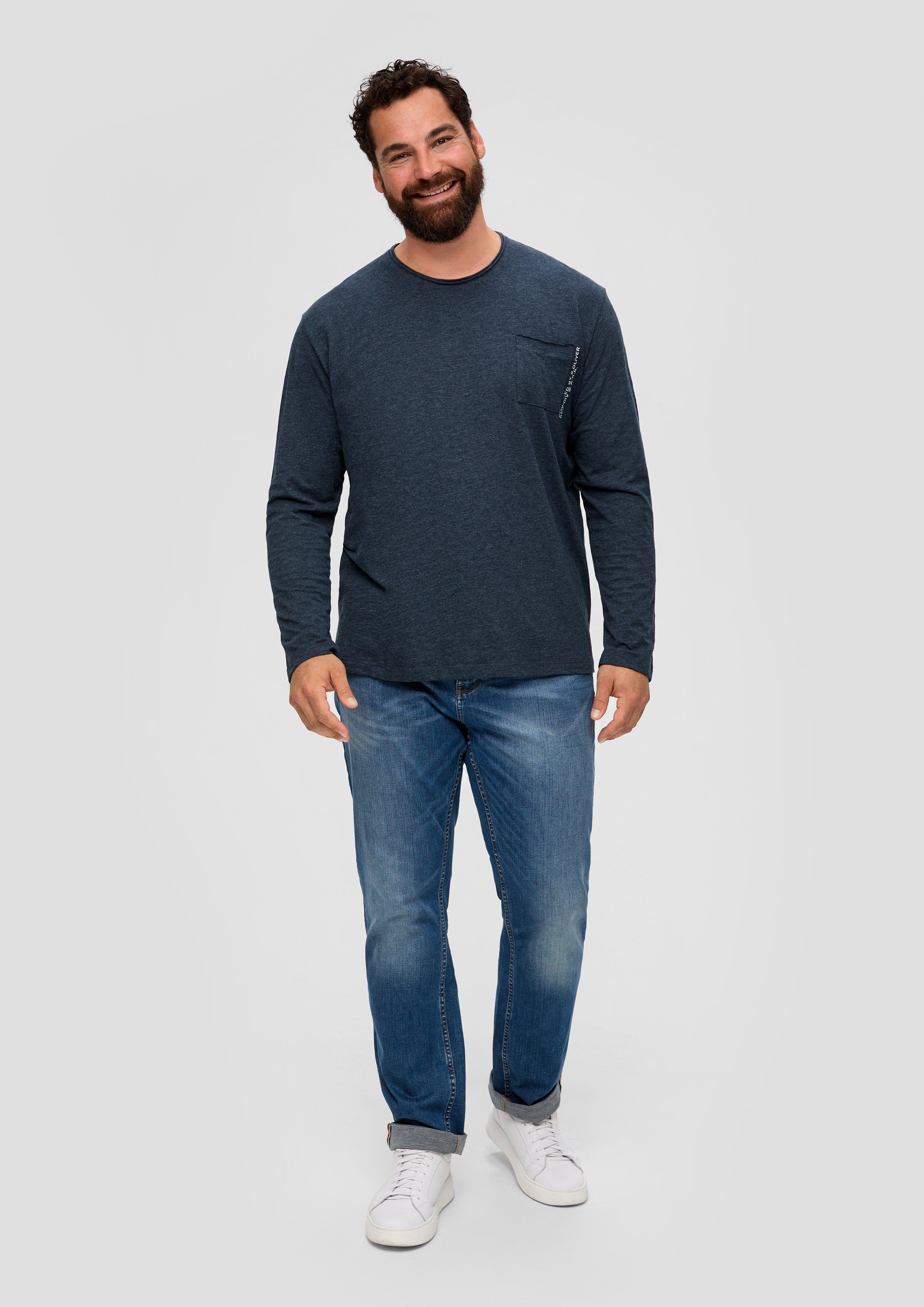 Longsleeve mit aufgesetzter Brusttasche  2146833-59W1