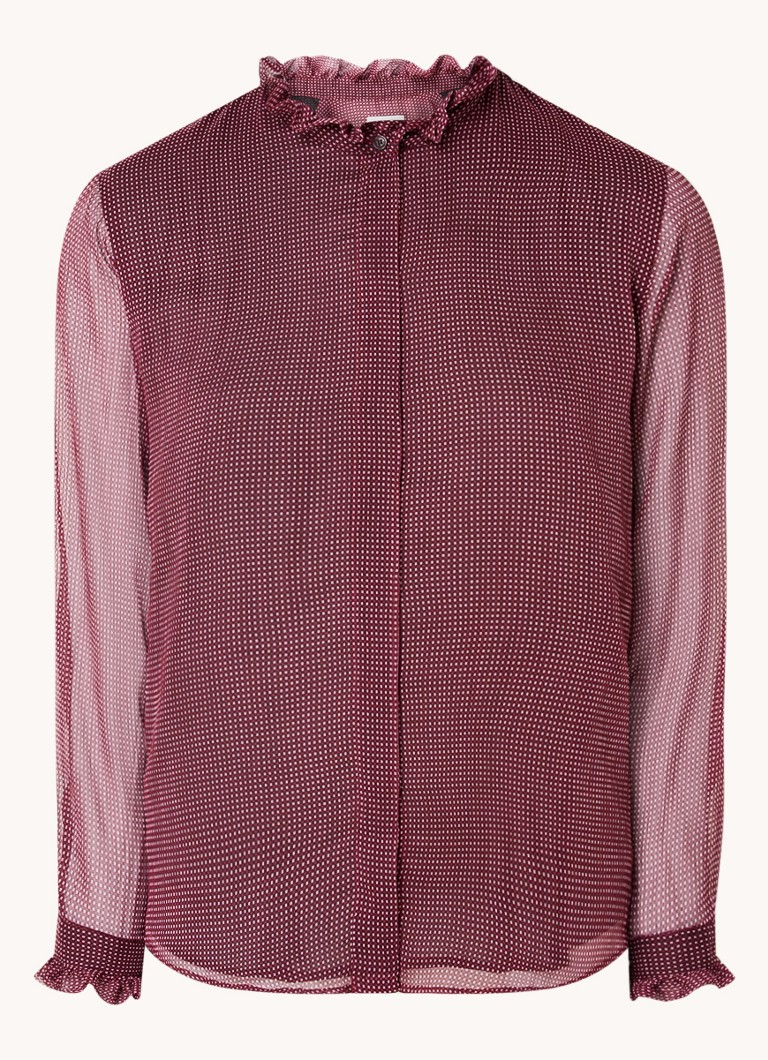 Claudie Pierlot  Semi-transparante blouse met stippenprint