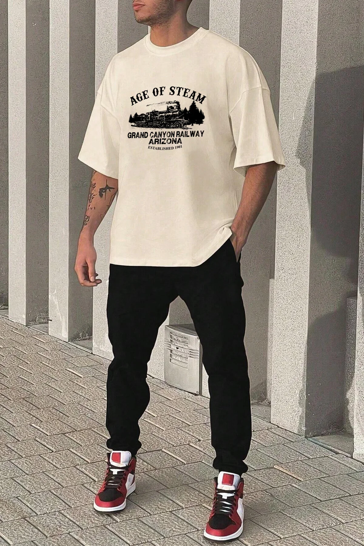 uyguntarz  Trainingsanzug - Beige - Regular Fit