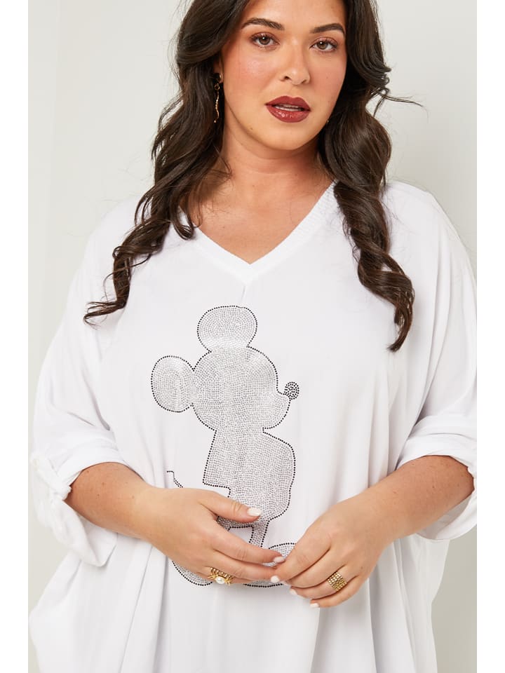 Curvy Lady Tunika in Weiß günstig kaufen