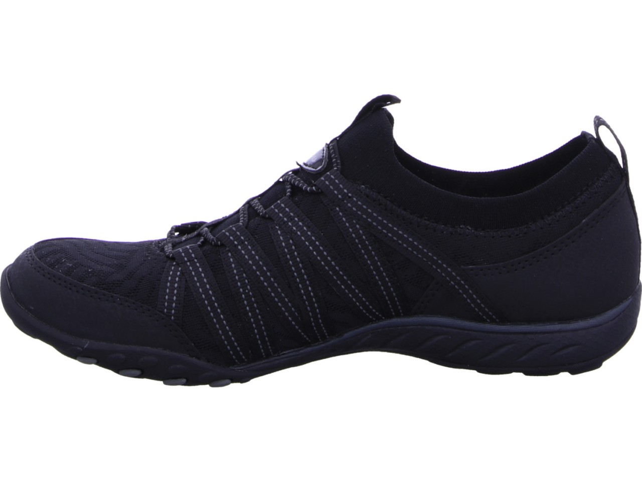 SKECHERS Sportliche Slipper schwarz Veganer Slip-On Sneaker