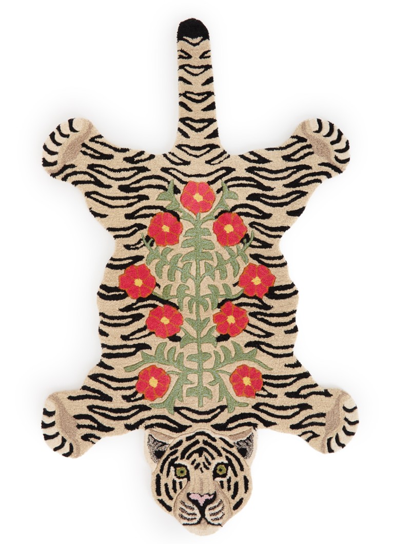 Doing Goods Floral White Tiger Veliki tepih 155 x 93 cm