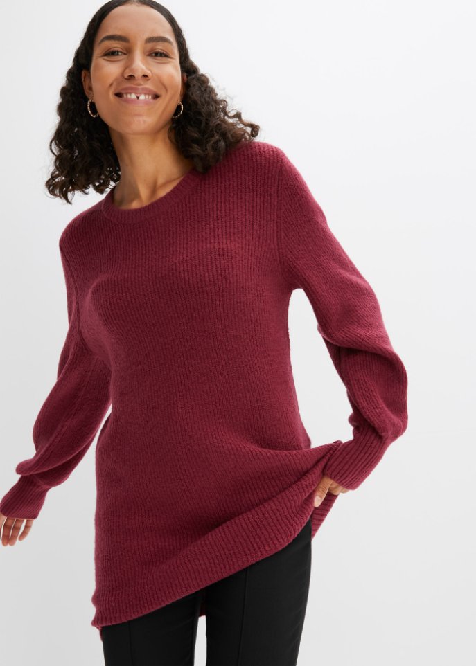 Longpullover mit Knöpfen