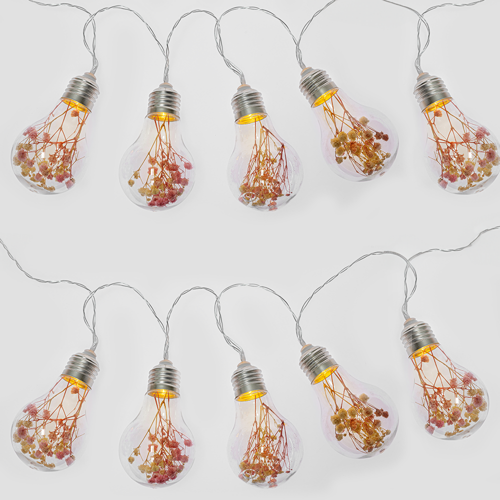 I-Glow LED-Lichterkette mit transparentem Kabel