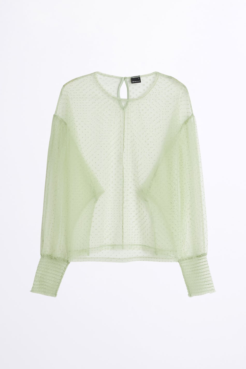 Olive mesh top