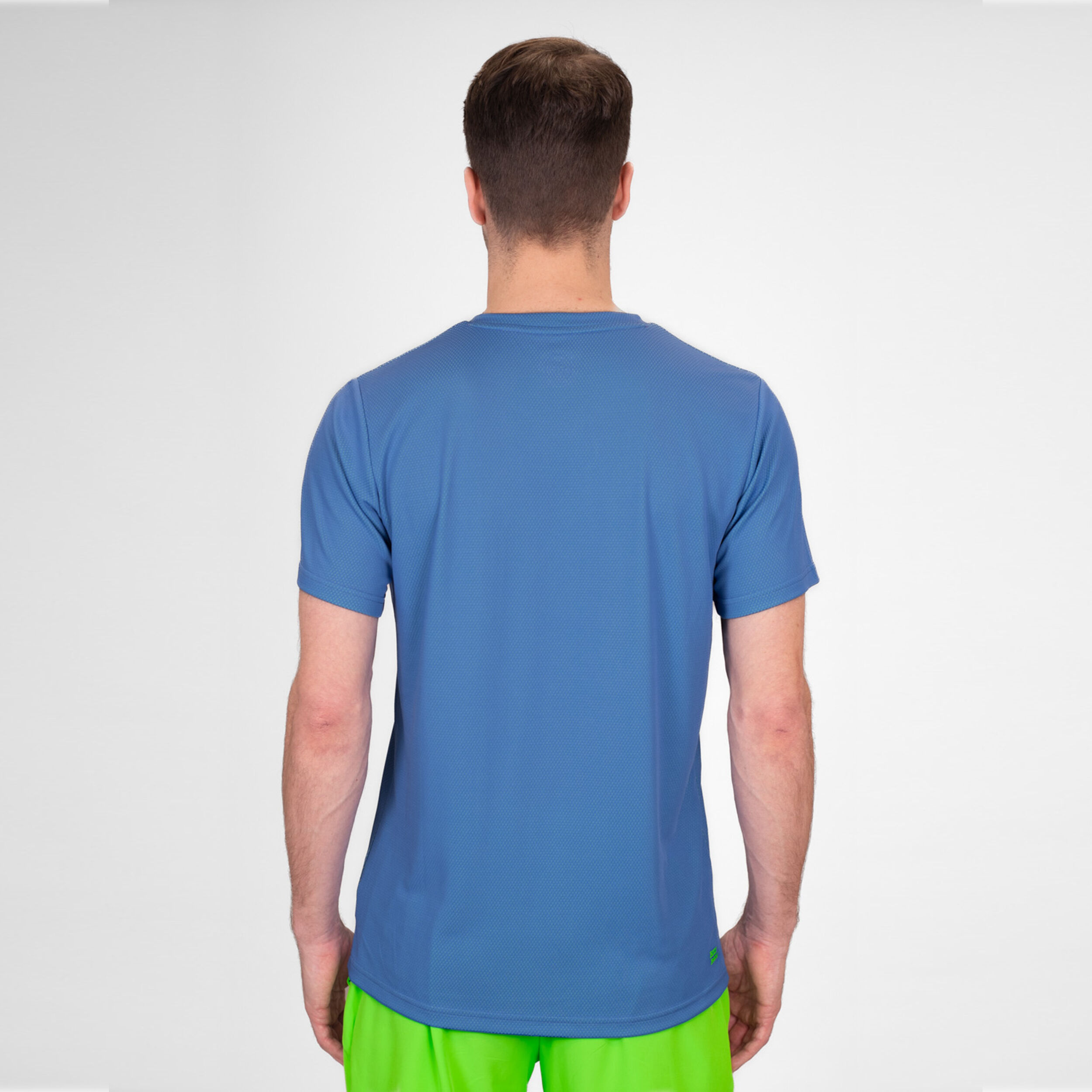 Crew Inside Out V-Neck T-Shirt Herren - Blau, Neongrün