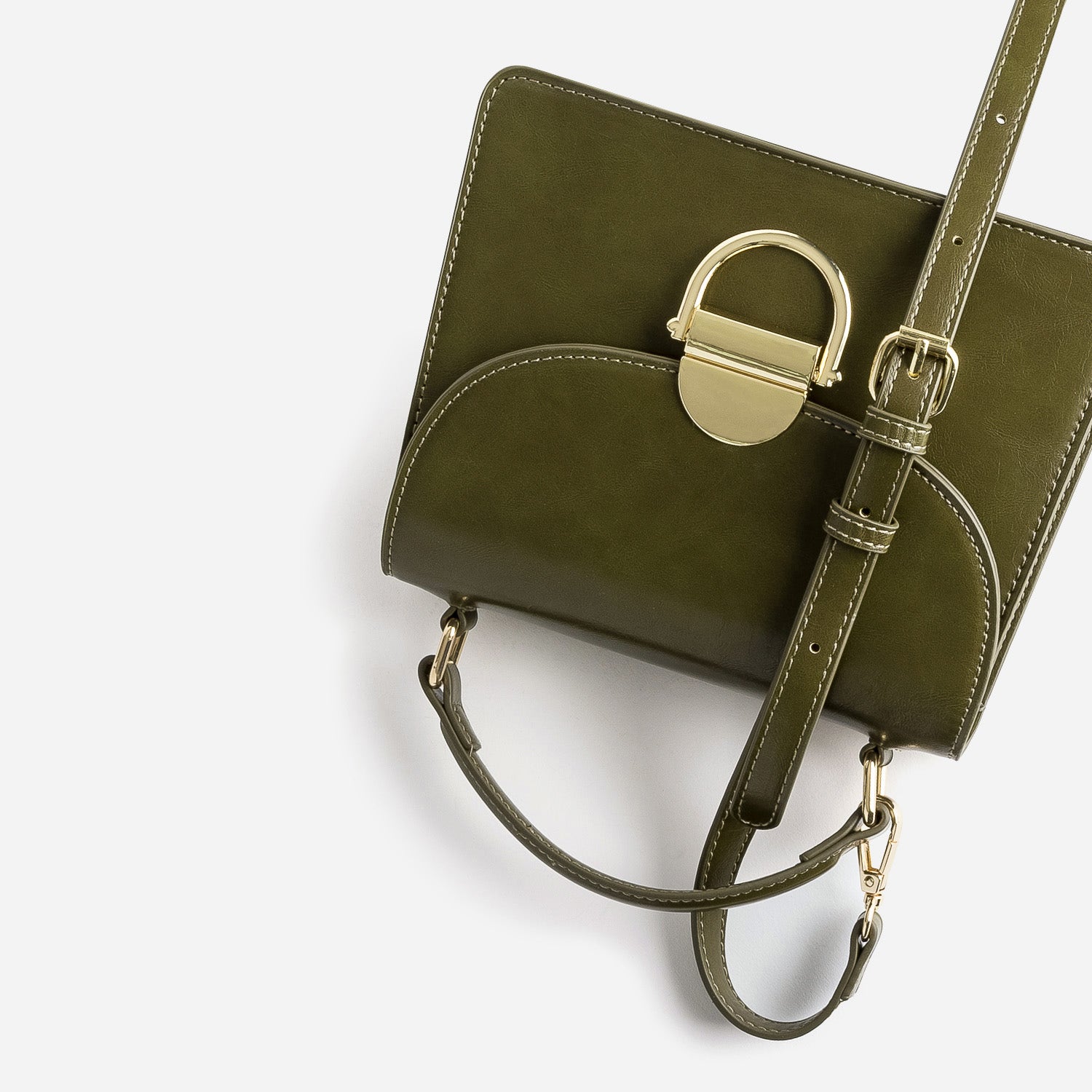 Sac à main kaki petit format