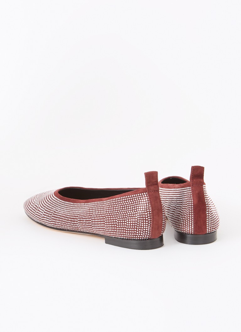 Odare Sebastian ballerina made of suede with rhinestones