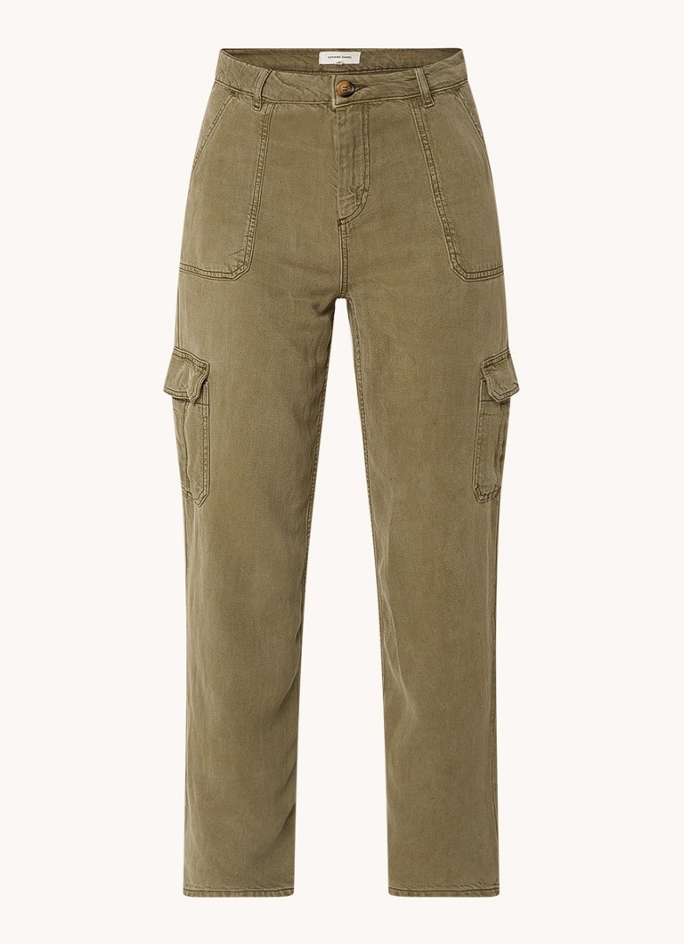 Pantaloni cargo affusolati a vita alta Celya di Gerard Darel in misto lino.