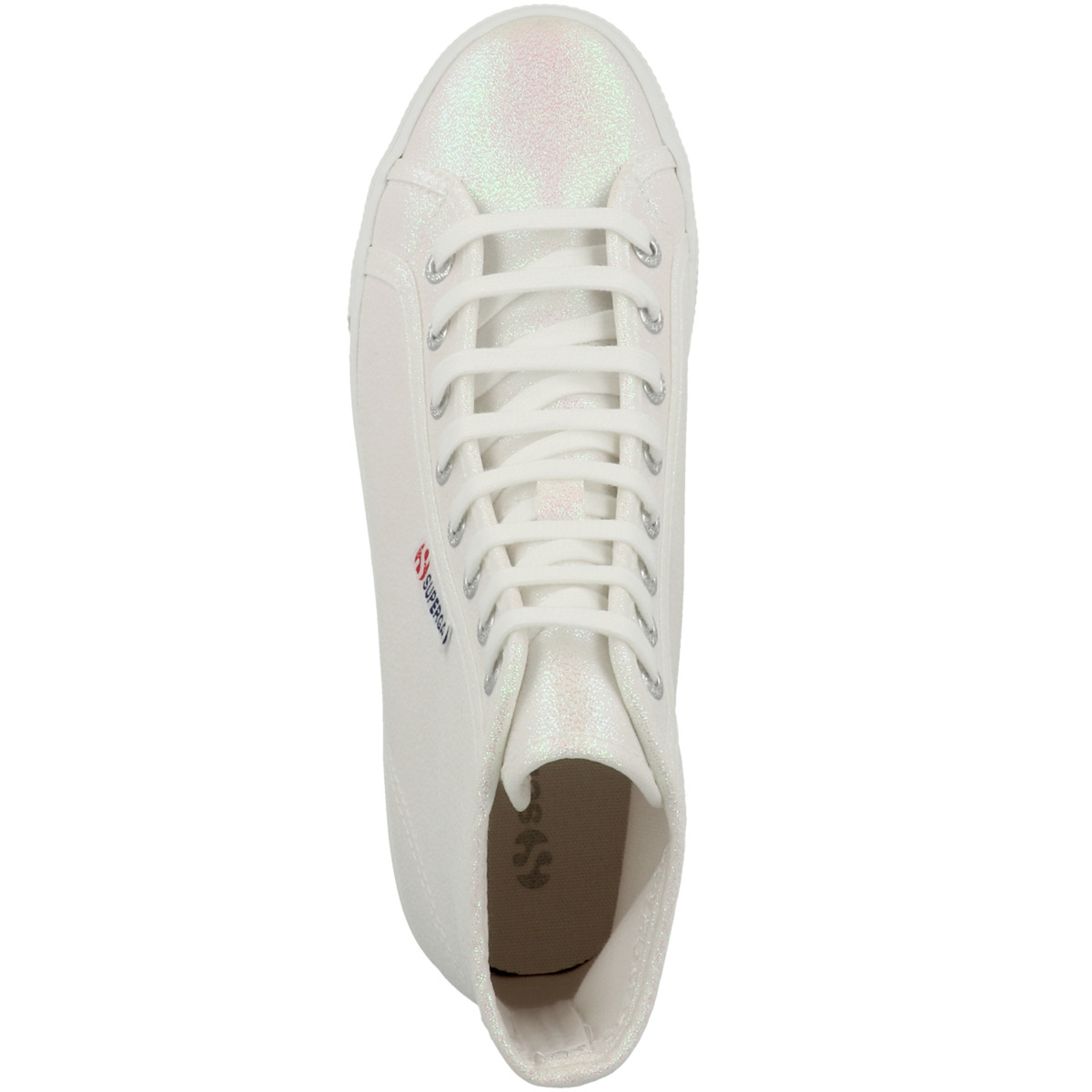 Superga 2708 Hi Top Lame Sneaker mid beige