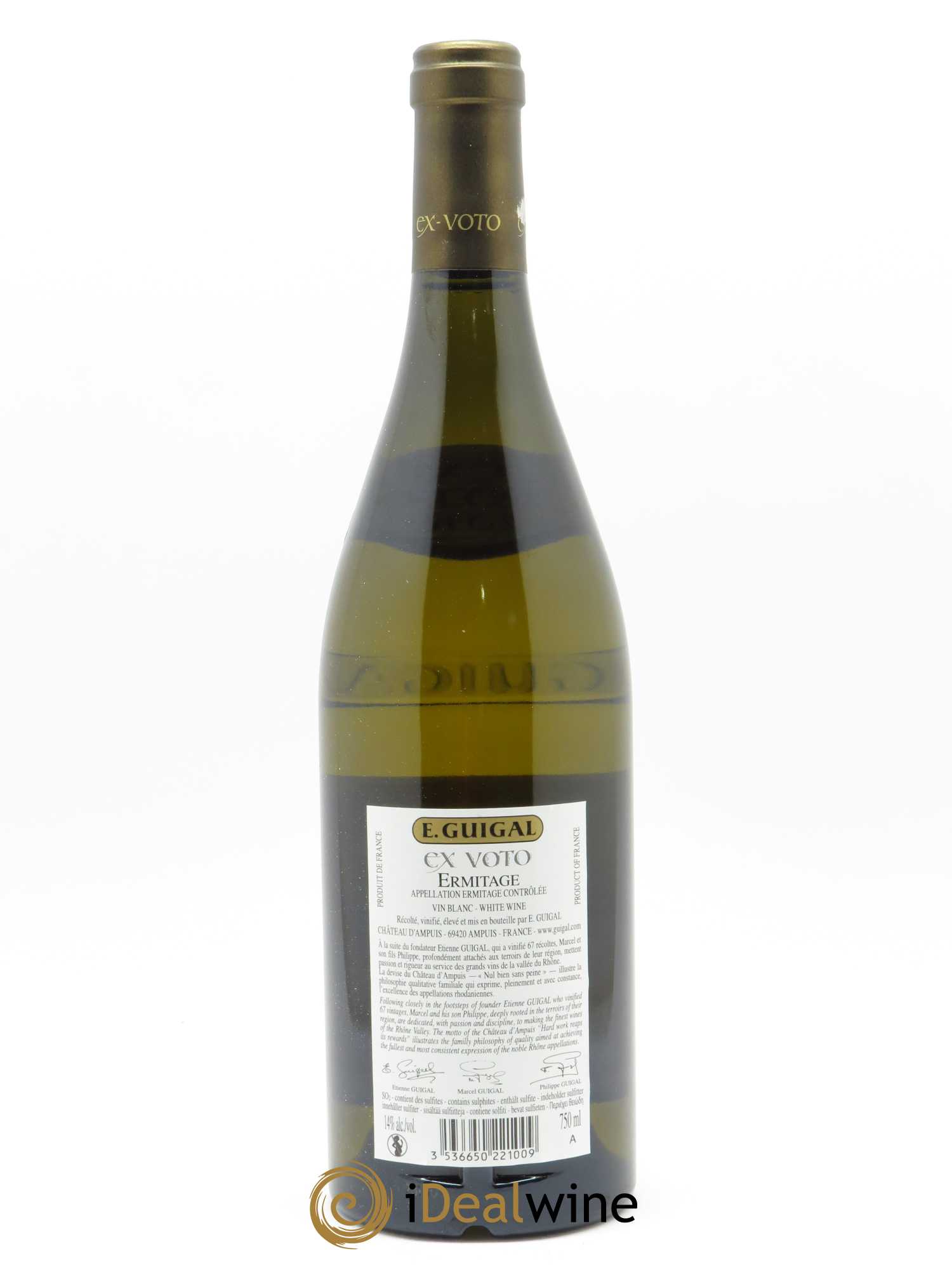 Ermitage Ex Voto Guigal (CBO à partir de 6 BTS) 2016 - Lot de 1 Bouteille
