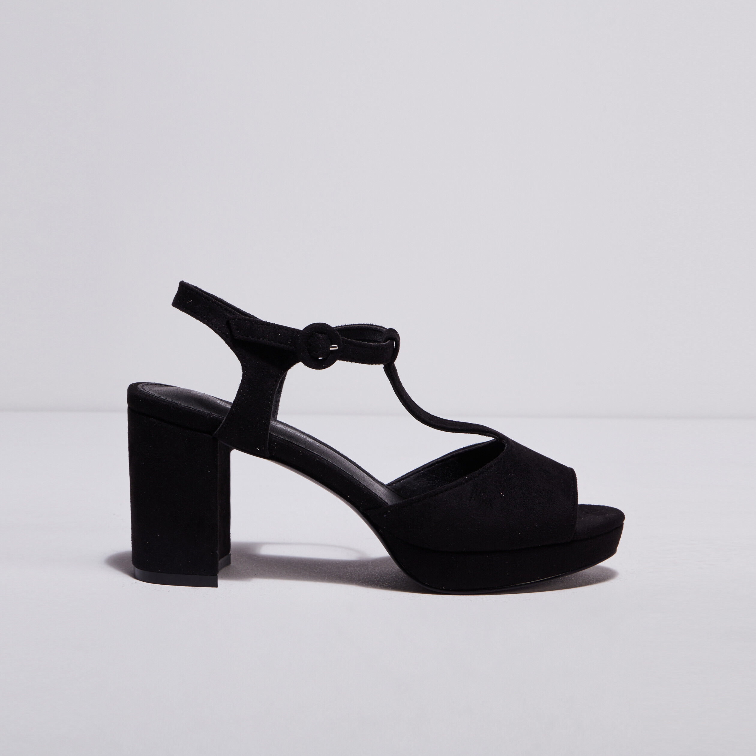 Sandales salomé plateformes noir femme | Cache Cache