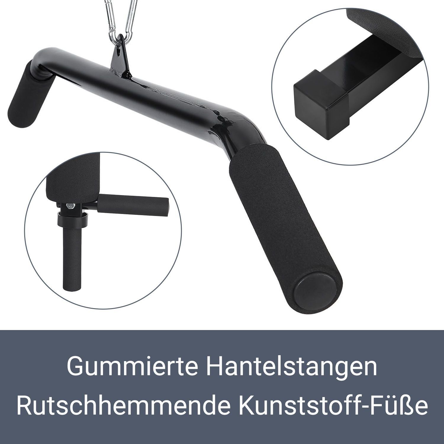 ArtSport Kraftstation ProfiGym 2000, 9 Gewichtsblöcke, insgesamt 40 kg, Butterflystange, Latzug, Bizepsseilzug und mehr