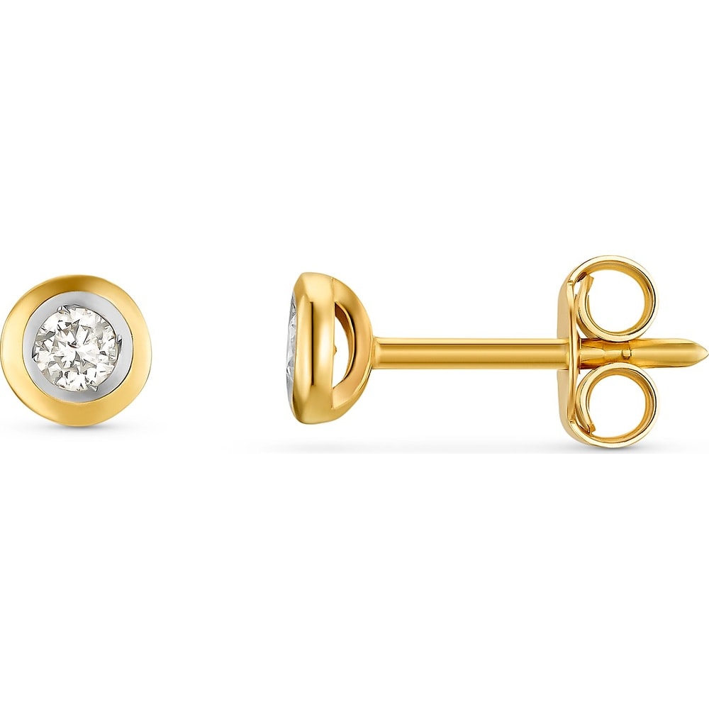 Valeria Boucles d'oreilles à fermoir à poussette 375 Or jaune Boucles d'oreilles