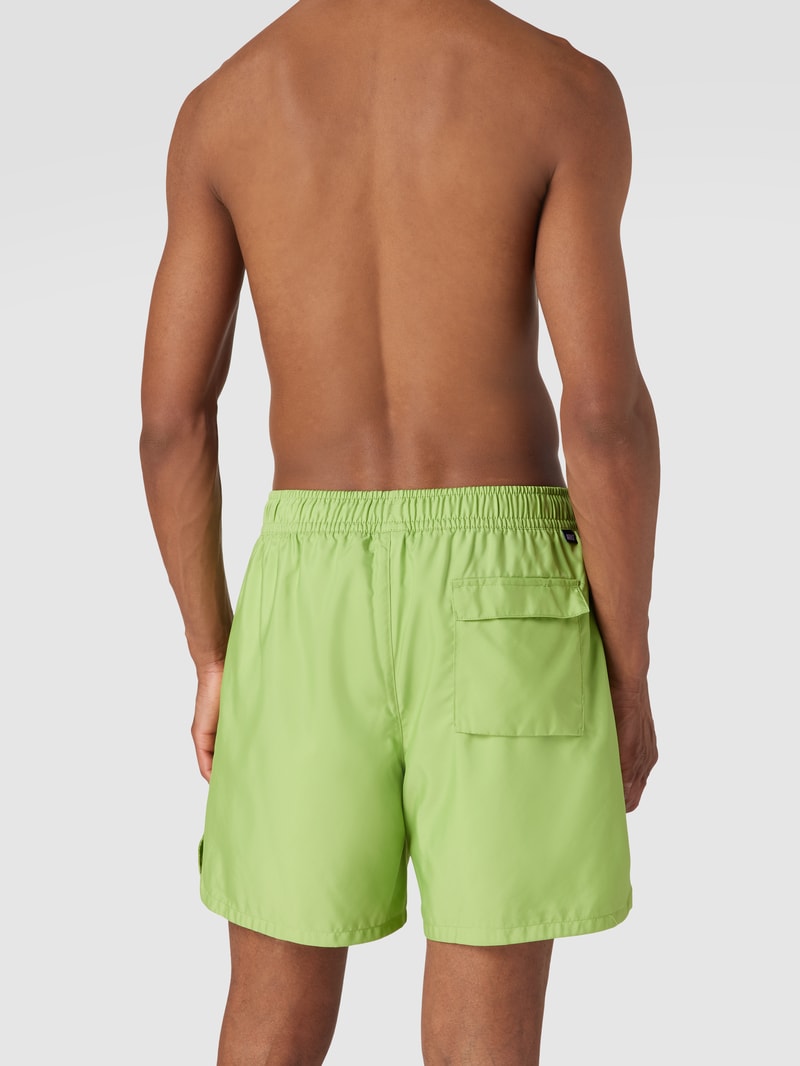 Shorts mit Label-Print in hellgrün