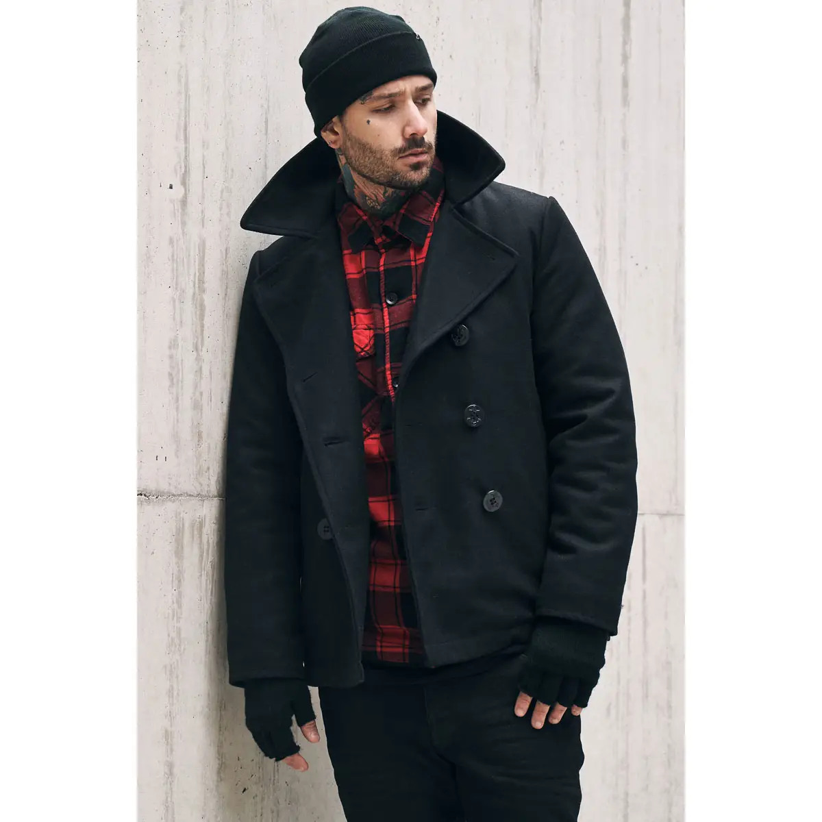 Brandit Pea Coat schwarz