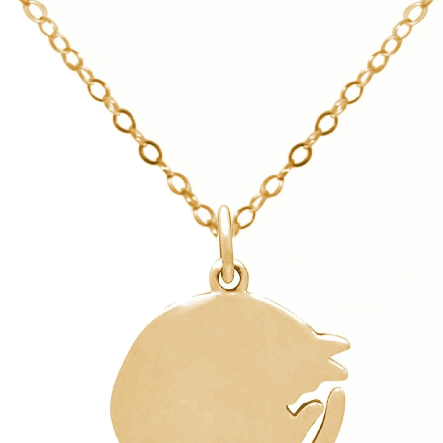 Kette mit Anhänger 'Curly Katze'