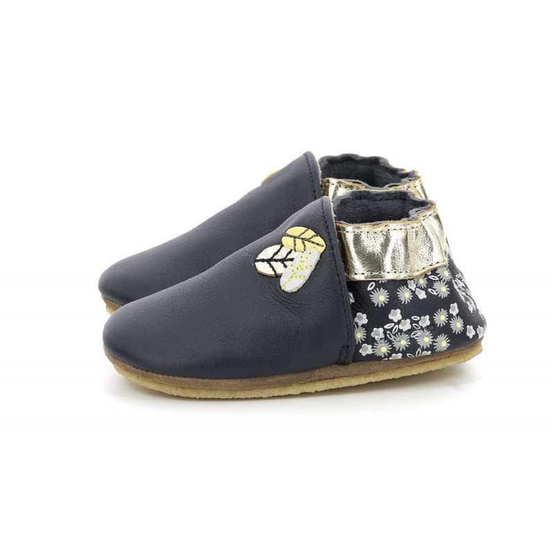 Chaussons cuir tannage végétal Leaf Season Crp