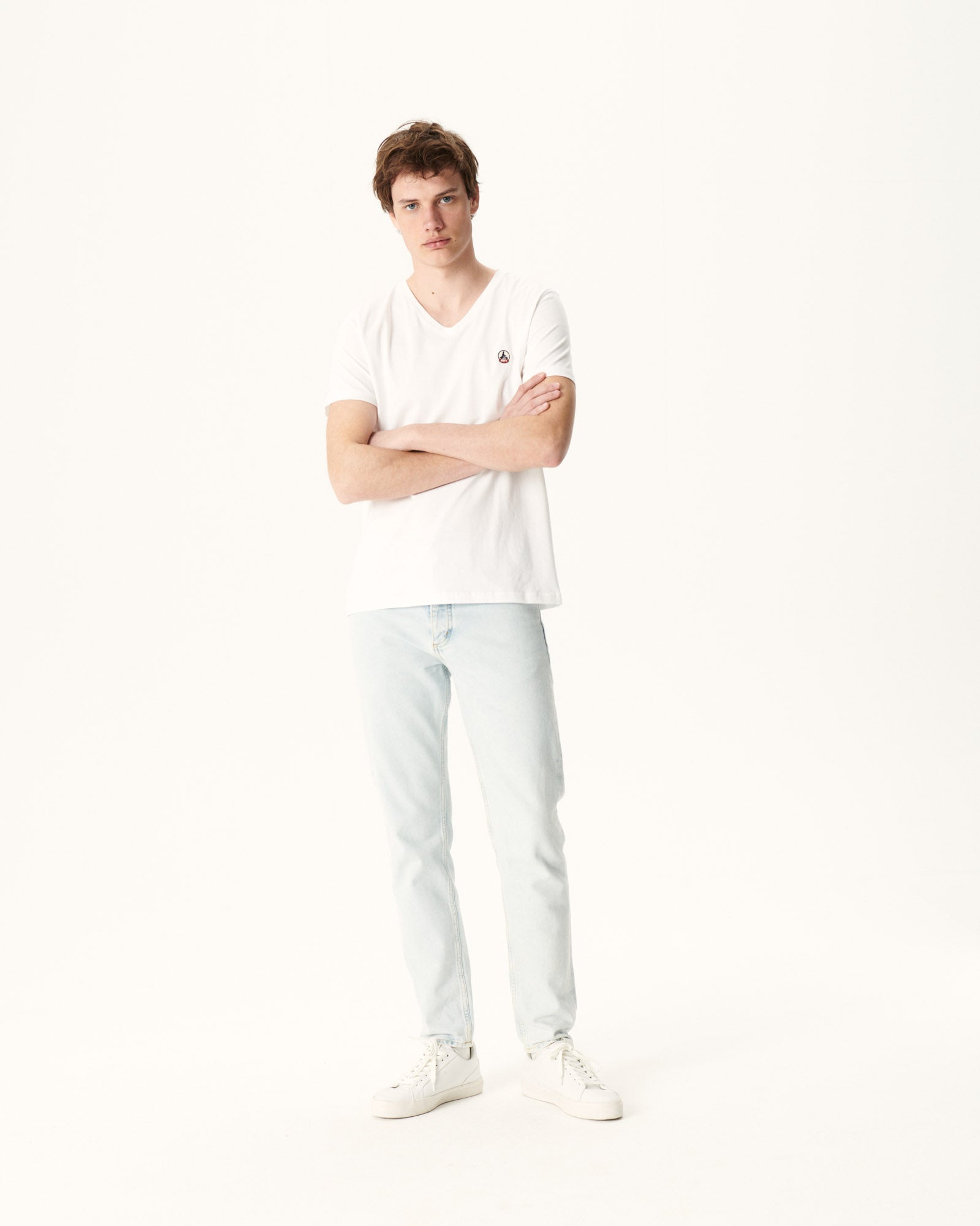 T-shirt homme en coton biologique Blanc Benito