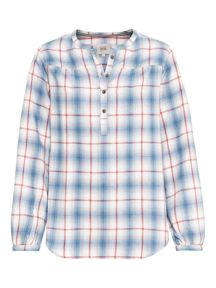 Camel Active Bluse in Hellblau/ Weiß günstig kaufen