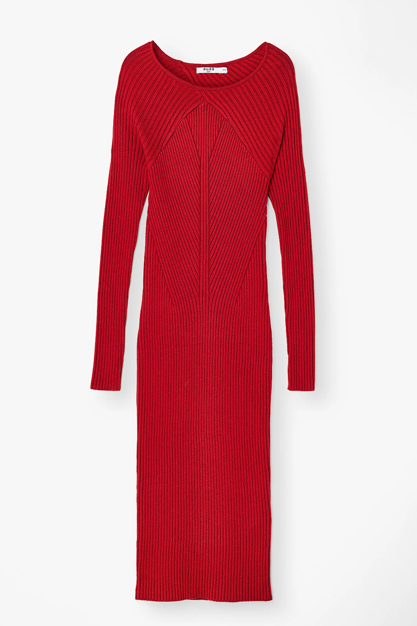 Midikleid mit Strickdetails