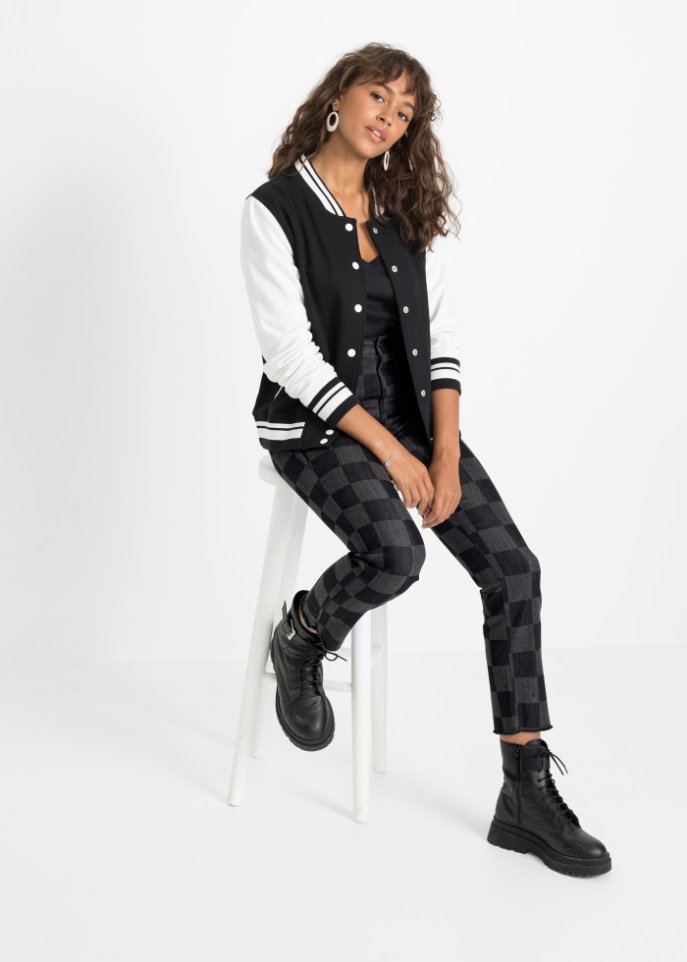 Straight Jeans bedruckt
