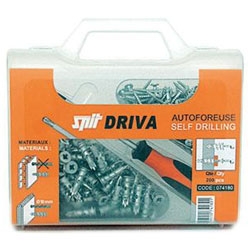 Spittfäste 074180 DRIVA TP12 Gipsplugg + skruv, platt huvud, i förpackning 200 delar