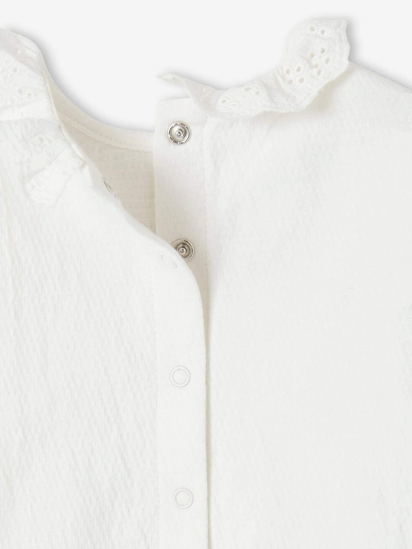 Vertbaudet Baby Shirt mit Kragen Oeko-Tex - wollweiß