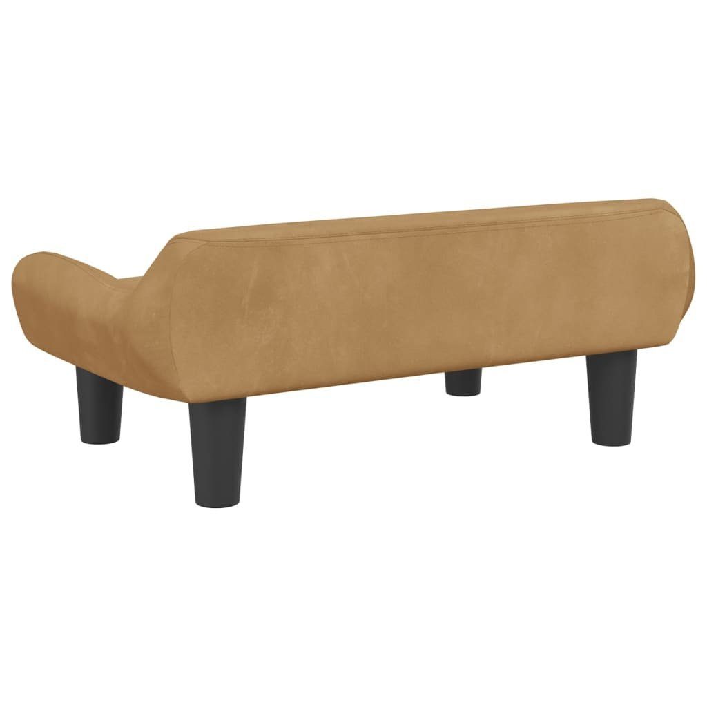 vidaXL Kindersofa Kindersofa Braun 70x40x24 cm Samt Kindercouch Kindermöbel Kinderzimmer